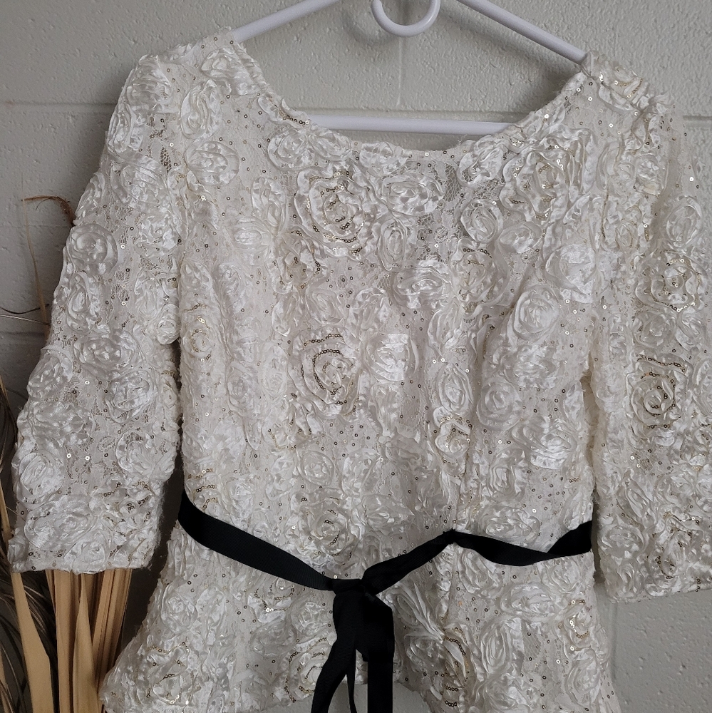 Alex Evenings Women's White Blouse